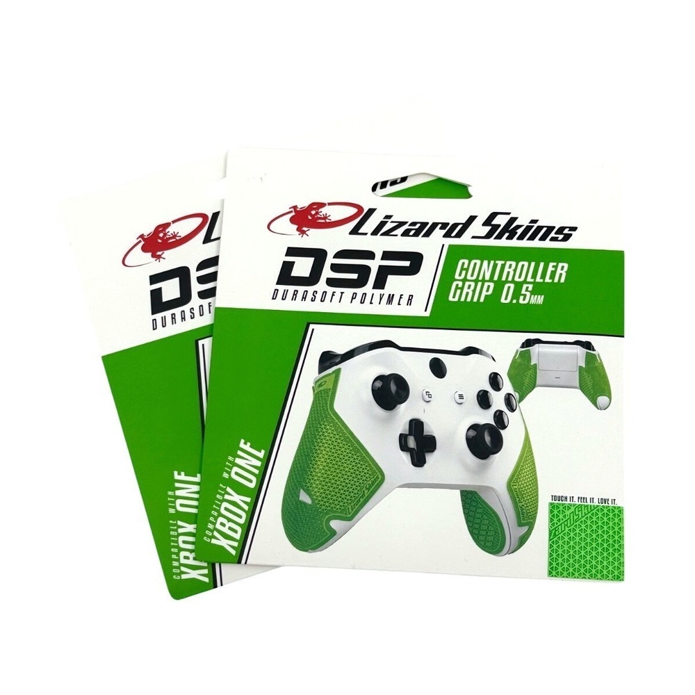 2 Pack‎ Lizard Skins DSP Controller Grip Xbox One Emerald Green 0.5mm NEW